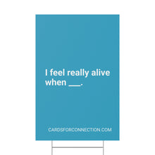 Load image into Gallery viewer, BLUE Cards for Connection® Plastic Yard Sign for Events and Celebrations - Games for Humanity