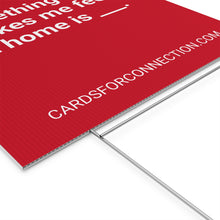 Load image into Gallery viewer, RED Cards for Connection® Plastic Yard Sign for Events and Celebrations - Games for Humanity