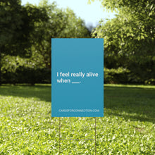 Load image into Gallery viewer, BLUE Cards for Connection® Plastic Yard Sign for Events and Celebrations - Games for Humanity