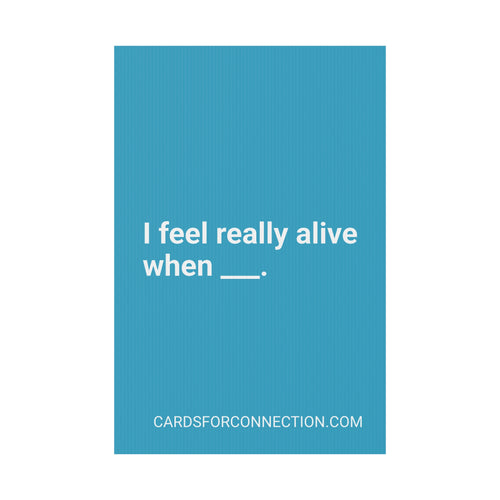 BLUE Cards for Connection® Plastic Yard Sign for Events and Celebrations - Games for Humanity