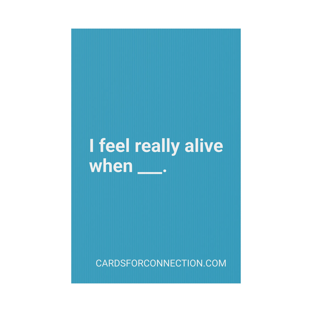 BLUE Cards for Connection® Plastic Yard Sign for Events and Celebrations - Games for Humanity