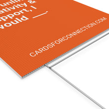 Load image into Gallery viewer, ORANGE Cards for Connection® Plastic Yard Sign for Events and Celebrations - Games for Humanity
