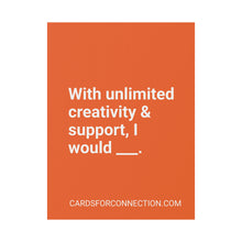 Load image into Gallery viewer, ORANGE Cards for Connection® Plastic Yard Sign for Events and Celebrations - Games for Humanity