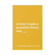 Load image into Gallery viewer, YELLOW Cards for Connection® Plastic Yard Sign for Events and Celebrations - Games for Humanity