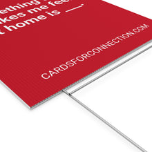 Load image into Gallery viewer, RED Cards for Connection® Plastic Yard Sign for Events and Celebrations - Games for Humanity