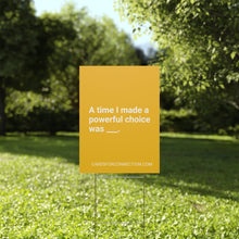 Load image into Gallery viewer, YELLOW Cards for Connection® Plastic Yard Sign for Events and Celebrations - Games for Humanity