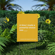 Load image into Gallery viewer, YELLOW Cards for Connection® Plastic Yard Sign for Events and Celebrations - Games for Humanity