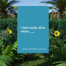 Load image into Gallery viewer, BLUE Cards for Connection® Plastic Yard Sign for Events and Celebrations - Games for Humanity