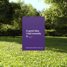 Load image into Gallery viewer, INDIGO Cards for Connection® Plastic Yard Sign for Events and Celebrations - Games for Humanity