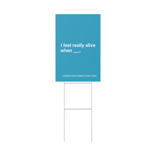 Load image into Gallery viewer, BLUE Cards for Connection® Plastic Yard Sign for Events and Celebrations - Games for Humanity