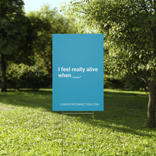 Load image into Gallery viewer, BLUE Cards for Connection® Plastic Yard Sign for Events and Celebrations - Games for Humanity