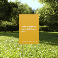 Load image into Gallery viewer, YELLOW Cards for Connection® Plastic Yard Sign for Events and Celebrations - Games for Humanity