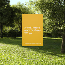 Load image into Gallery viewer, YELLOW Cards for Connection® Plastic Yard Sign for Events and Celebrations - Games for Humanity