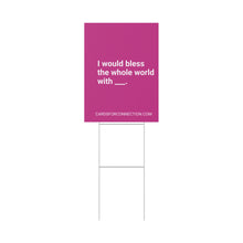 Load image into Gallery viewer, VIOLET Cards for Connection® Plastic Yard Sign for Events and Celebrations - Games for Humanity