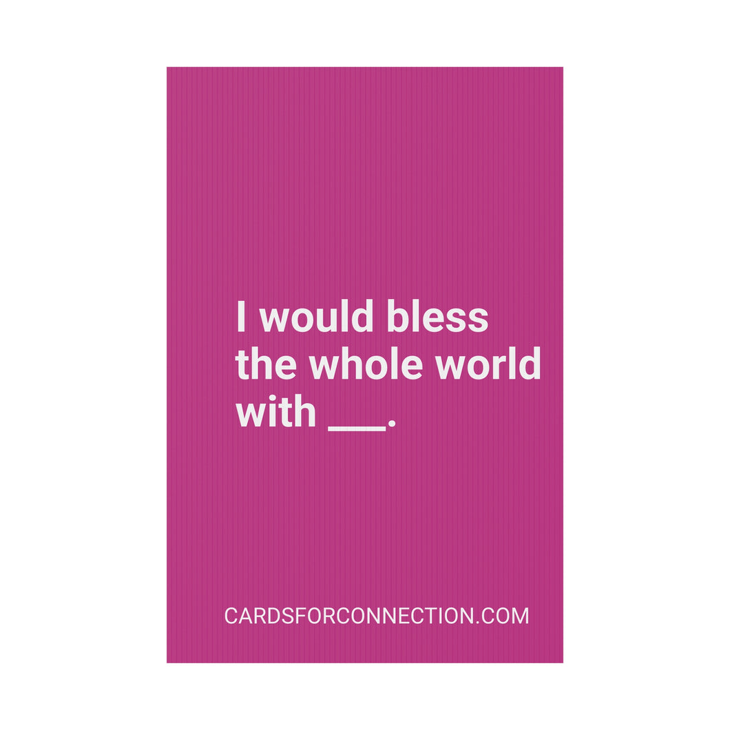 VIOLET Cards for Connection® Plastic Yard Sign for Events and Celebrations - Games for Humanity