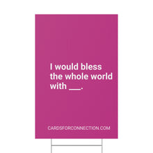 Load image into Gallery viewer, VIOLET Cards for Connection® Plastic Yard Sign for Events and Celebrations - Games for Humanity