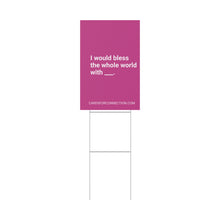 Load image into Gallery viewer, VIOLET Cards for Connection® Plastic Yard Sign for Events and Celebrations - Games for Humanity