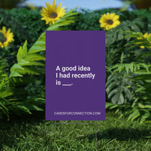 Load image into Gallery viewer, INDIGO Cards for Connection® Plastic Yard Sign for Events and Celebrations - Games for Humanity