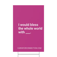 Load image into Gallery viewer, VIOLET Cards for Connection® Plastic Yard Sign for Events and Celebrations - Games for Humanity