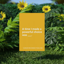 Load image into Gallery viewer, YELLOW Cards for Connection® Plastic Yard Sign for Events and Celebrations - Games for Humanity