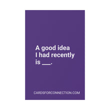 Load image into Gallery viewer, INDIGO Cards for Connection® Plastic Yard Sign for Events and Celebrations - Games for Humanity