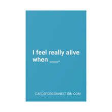 Load image into Gallery viewer, BLUE Cards for Connection® Plastic Yard Sign for Events and Celebrations - Games for Humanity