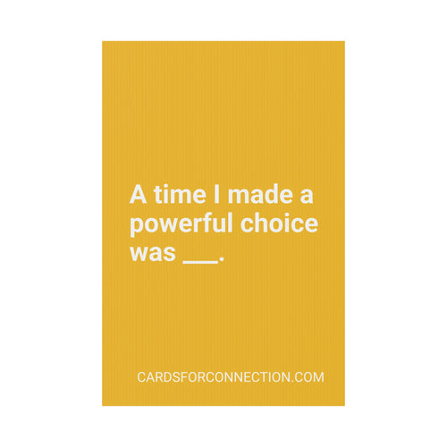 YELLOW Cards for Connection® Plastic Yard Sign for Events and Celebrations - Games for Humanity