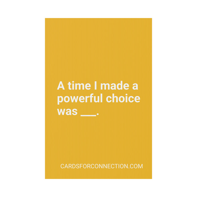 YELLOW Cards for Connection® Plastic Yard Sign for Events and Celebrations - Games for Humanity