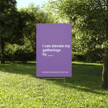 Load image into Gallery viewer, CUSTOM Cards for Connection® Plastic Yard Sign for Events and Celebrations - Games for Humanity
