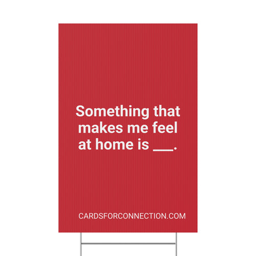 RED Cards for Connection® Plastic Yard Sign for Events and Celebrations - Games for Humanity