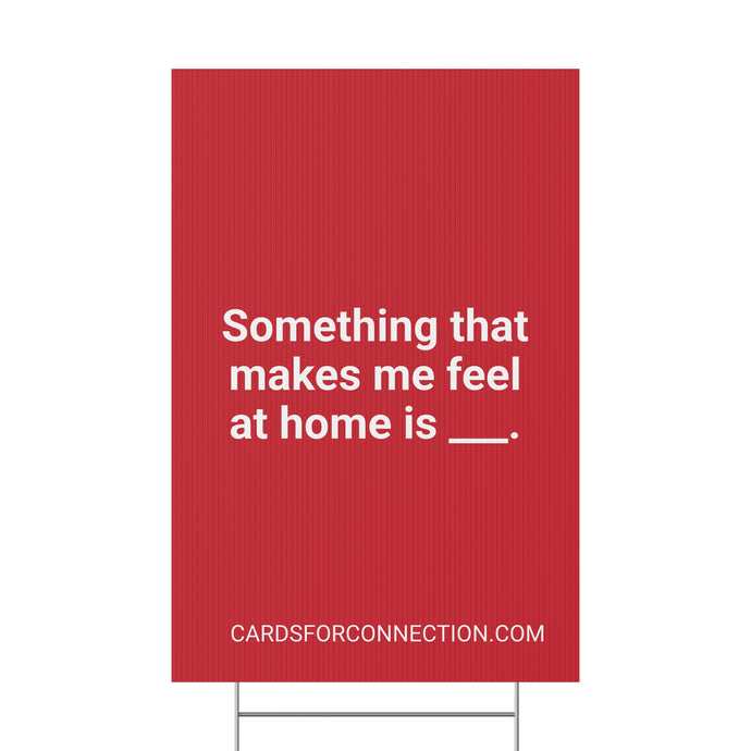 RED Cards for Connection® Plastic Yard Sign for Events and Celebrations - Games for Humanity