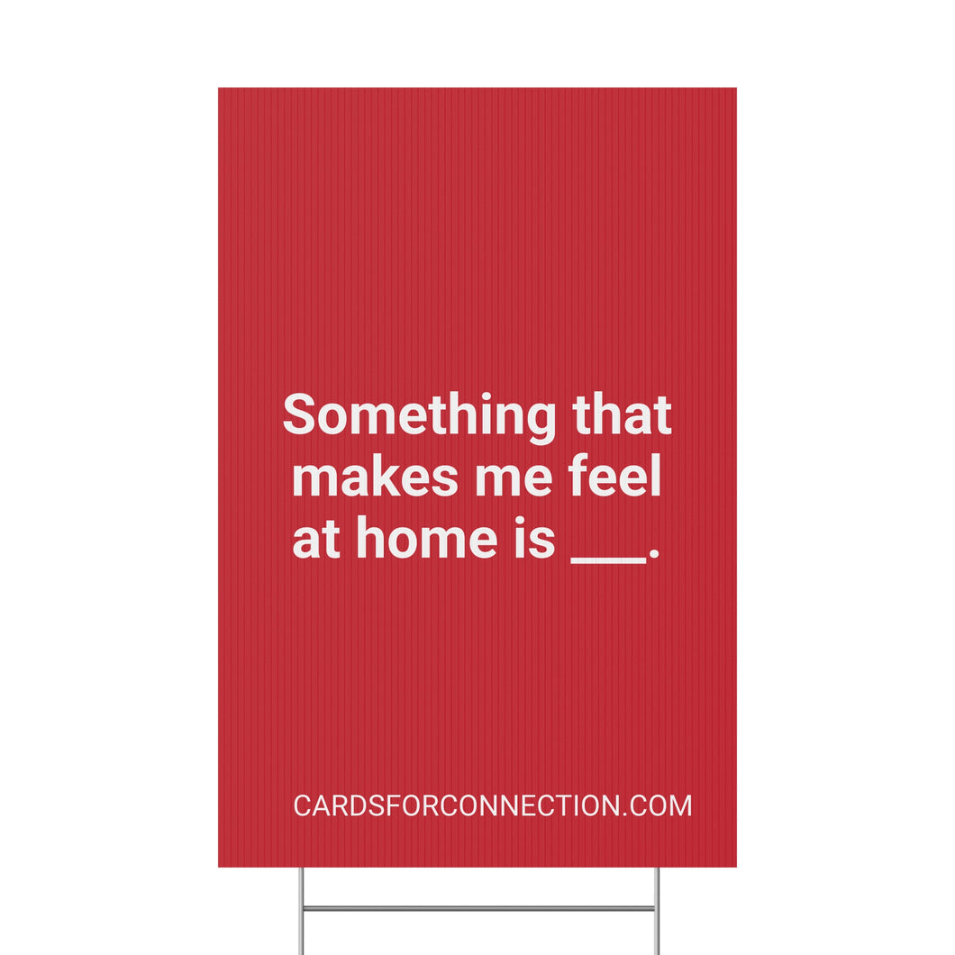 RED Cards for Connection® Plastic Yard Sign for Events and Celebrations - Games for Humanity
