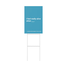 Load image into Gallery viewer, BLUE Cards for Connection® Plastic Yard Sign for Events and Celebrations - Games for Humanity