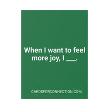 Load image into Gallery viewer, GREEN Cards for Connection® Plastic Yard Sign for Events and Celebrations - Games for Humanity