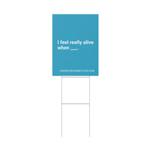 Load image into Gallery viewer, BLUE Cards for Connection® Plastic Yard Sign for Events and Celebrations - Games for Humanity
