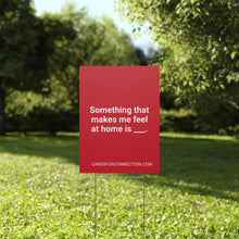 Load image into Gallery viewer, RED Cards for Connection® Plastic Yard Sign for Events and Celebrations - Games for Humanity