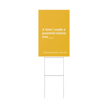 Load image into Gallery viewer, YELLOW Cards for Connection® Plastic Yard Sign for Events and Celebrations - Games for Humanity