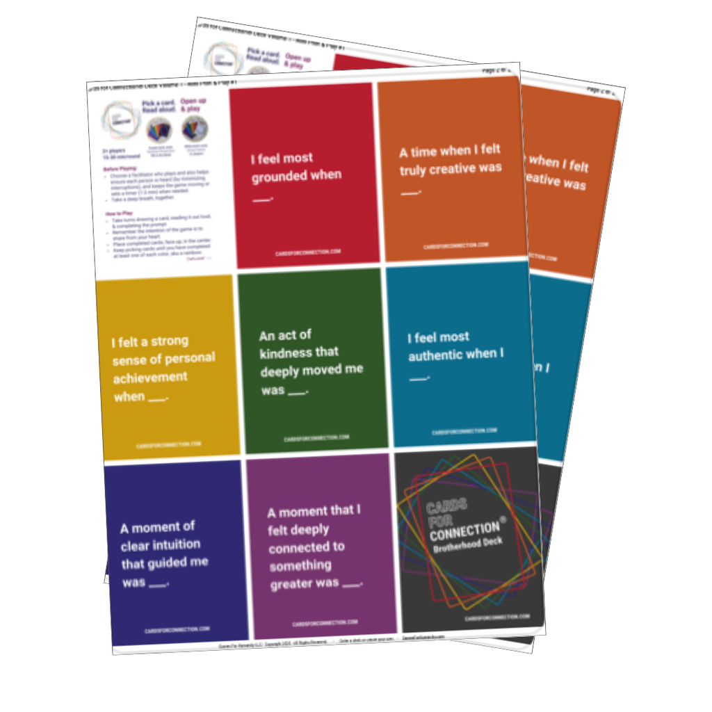 Cards for Connection® Brotherhood Deck digital printable cards