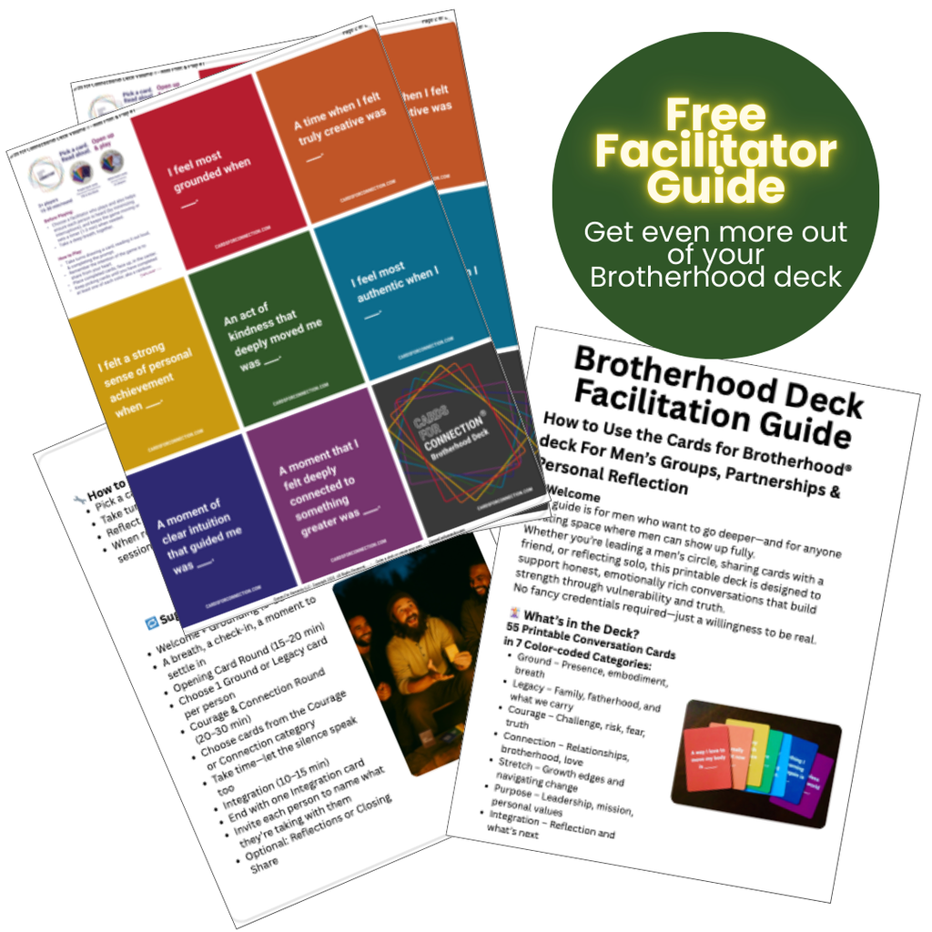 Cards for Connection® Brotherhood Deck digital printable cards with Free Facilitator Guide