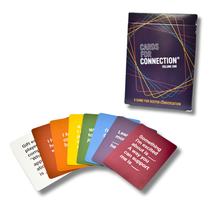 Load image into Gallery viewer, Box of colorful Cards for Connection® Volume One&#39; on a white background. A card game that brings you closer together. deeper conversation. Games for Humanity.