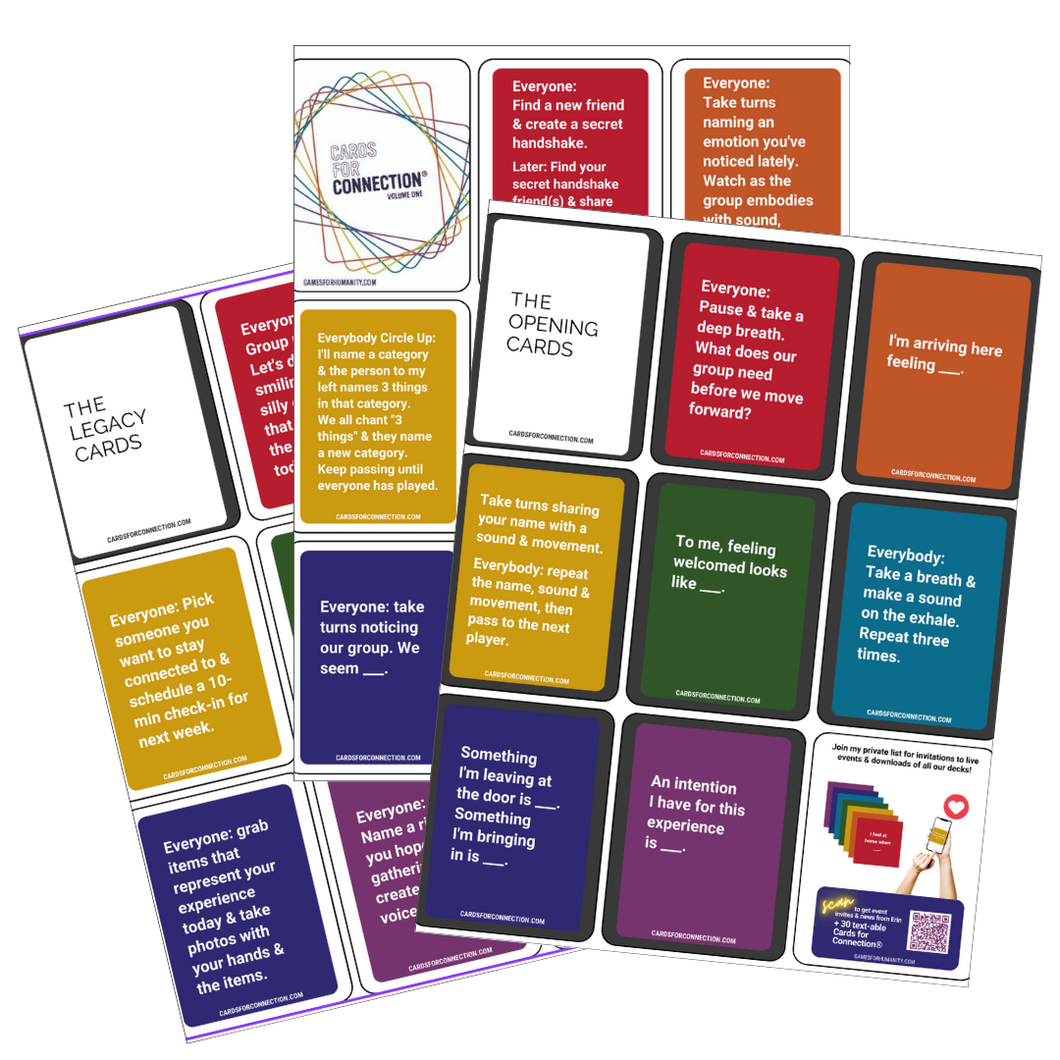 Cards for Facilitators Digital Deck Printable Game to elevate your events