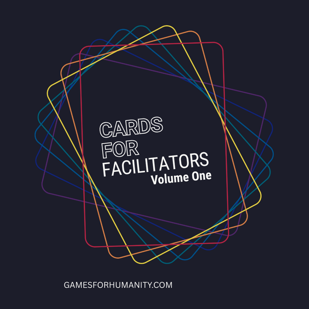Cards for Facilitators Digital Deck Printable Game to elevate your events. Logo for Volume One.