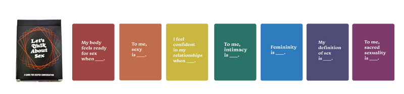 Set of Intimacy-Deck cards with transparent background