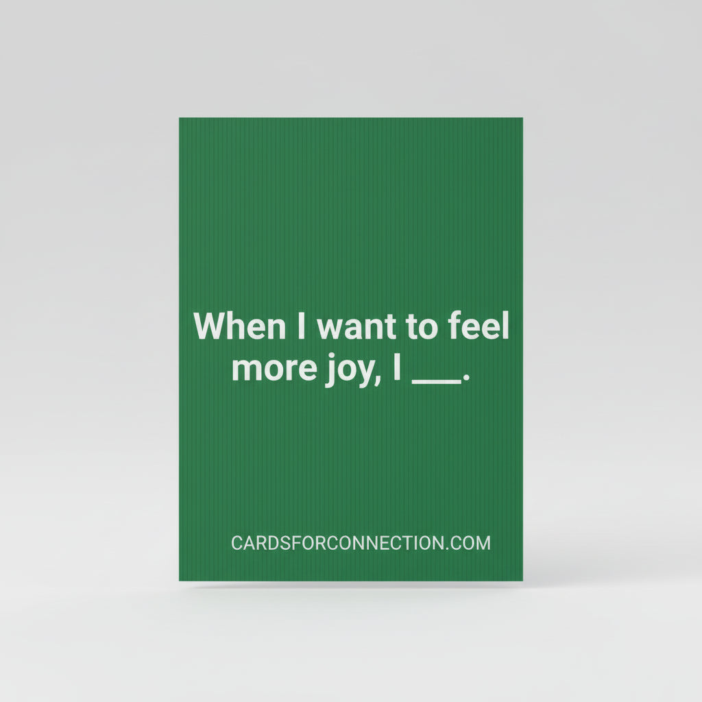 Green custom cards for connection sign with white text and a website URL on a white background.