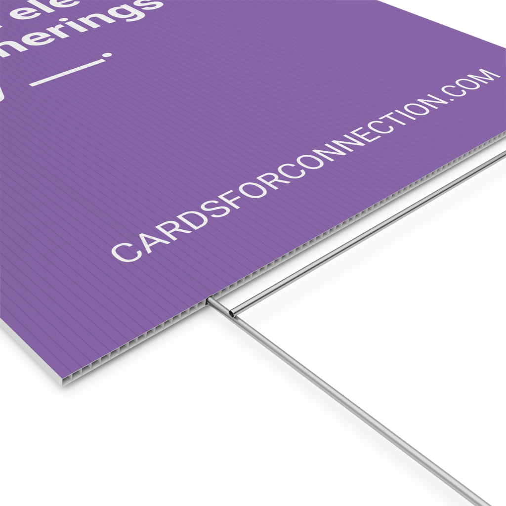 included hardware to display CUSTOM Cards for Connection® Plastic Yard Sign