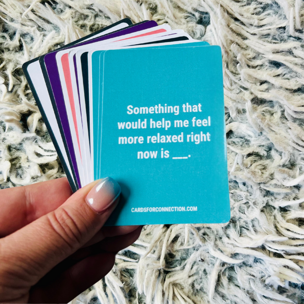 Teal card from the Come Closer Intimacy Deck representing the Deep Emotional Bonding with the intimacy style of a heartfelt connector.