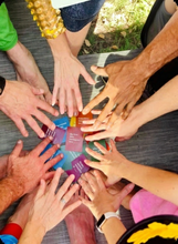 Load image into Gallery viewer, Family reunion hands reaching for cards