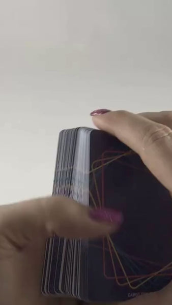 Hands shuffling and drawing Cards for Connection on a white background.