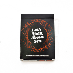 The Intimacy Deck - Games for Humanity Front view of the Let's Talk About Sex Deck box displaying the product packaging.​
